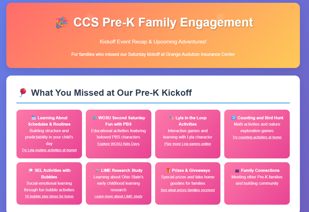 25-26 Pre-K Kickoff Recap
